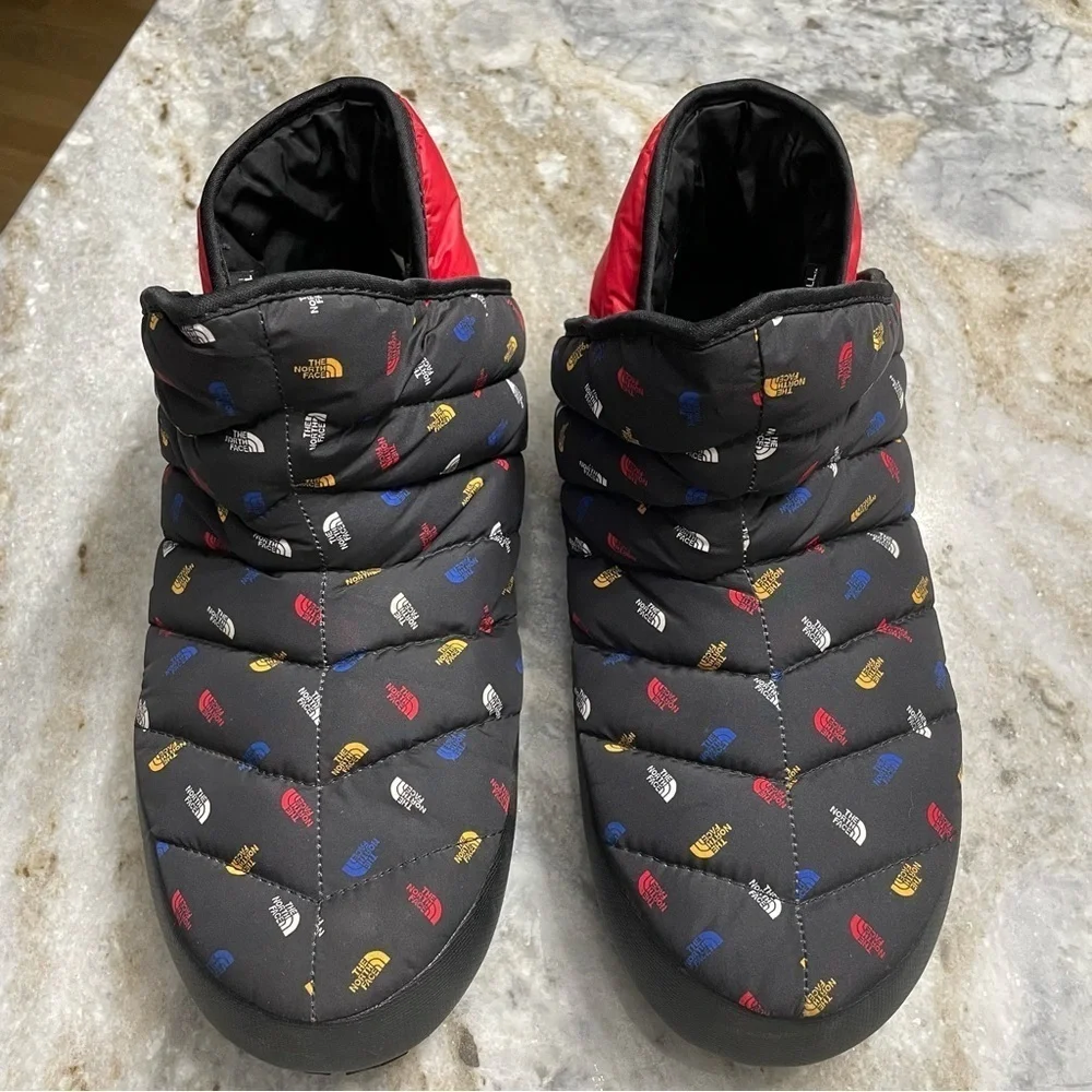 The North Face NWT Thermoball Traction Bootie All Over Print Logo Mens 10